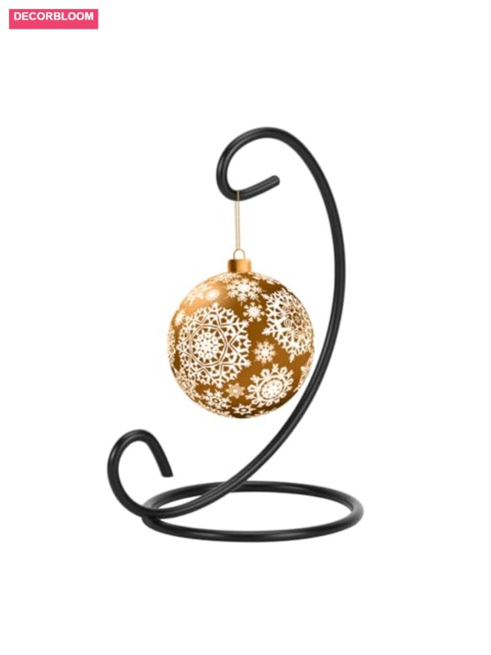 6in Metal Ornament Display Stand S-Hook Tabletop Holder for Air Plants
